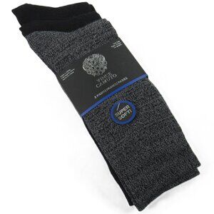 VINCE CAMUTO Men's SUPER SOFT Dress Socks 3-Pairs Charcoal/Black Combo One Size